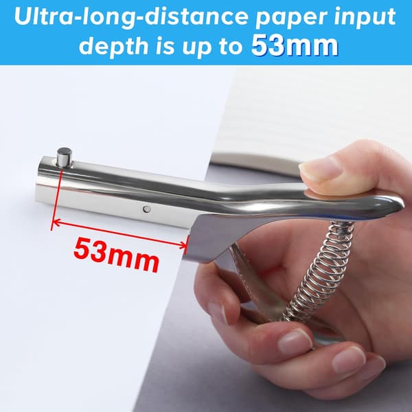 Kraftig enkelthullstanser - Lang rekkevidde, ideell for metall og papir, gavemerkemaker - 6 mm