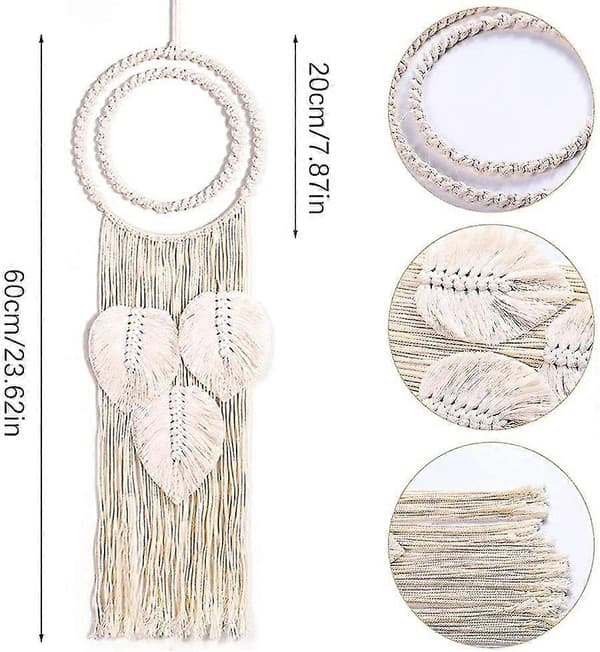 Bohemisk Drömfångare, Handgjord Stor Drömfångare Attrape Reve Väggdekor Bohemisk Deco Tapestry Macrame Väggbonad För Sovrum Vardagsrum Hem