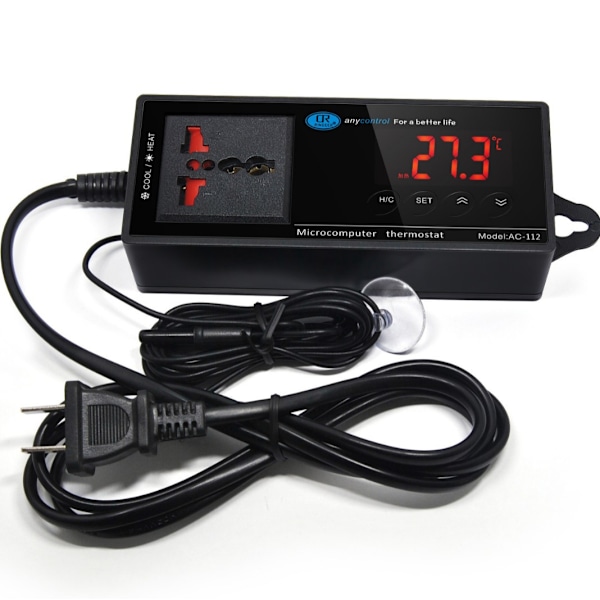 Digital LED Opvarmnings- og Køletemperaturregulator, Reptil Termostat til Slange, Firben, Skildpadde, Vivarium, 220V/16A