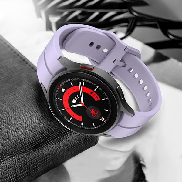 Kompatibel med Galaxy Watch 5 Pro 45mm armbånd, silikone udskiftningsremme til mænd og kvinder til Samsung Galaxy Watch 5, Galaxy Watch 4 Classic