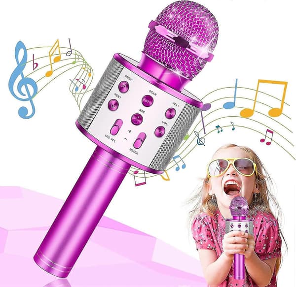 Leksaker för flickor 3-12 år, Bluetooth Barnmikrofon Presenter för 4-10 Årsdagspresenter för 5-12 Årig Flicka