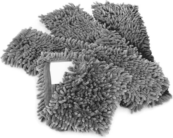 4 erstatningsmoppetrekk, chenille mikrofiber moppetrekk for dyp rengjøring av hjemmet ditt