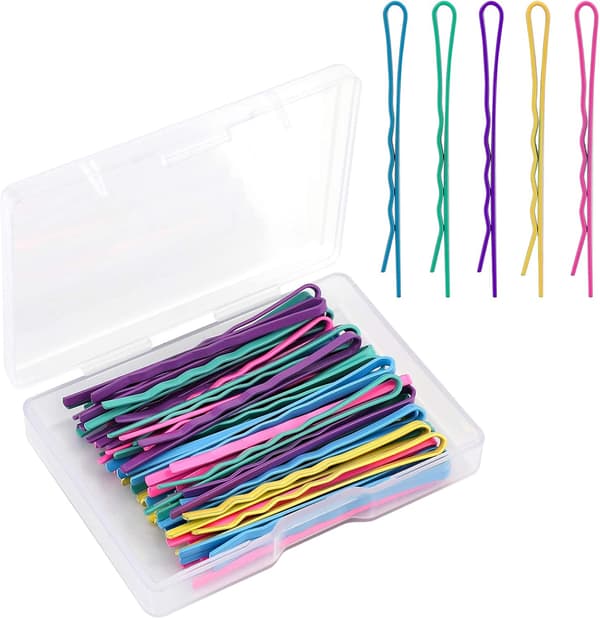 50-pack hårnålar (Raka, Flerfärgade/Bruna)
