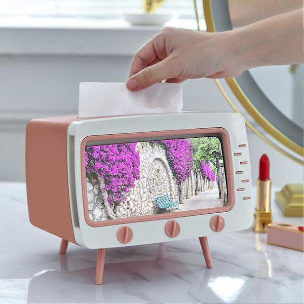 Tissue Container Telefonholder Tissue Box Uttrykk Unik TV-form, blå