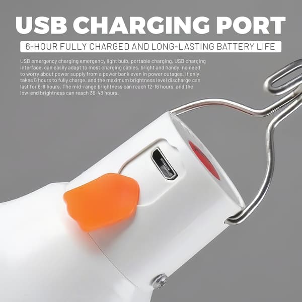 Sett med 2 LED-campinglamper, kraftige USB-oppladbare campinglykter, 8 x 14 cm, 3 lysstyrkemoduser