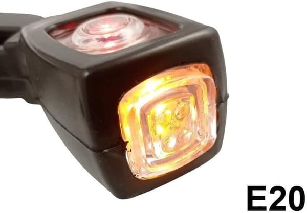 To LED posisjons-/sidelys, 12V/24V, egnet for tilhengere, lastebiler, varebiler, etc.