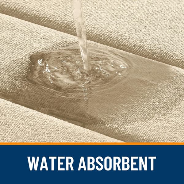 Absorberende dusjmatte, sklisikker badematte, til bad, 40 x 60 cm, kamel, korallfleece