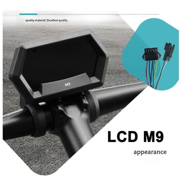 M9 Elektrisk Cykel LCD Display Mätare Kontrollpanel Stabil Enkel Installation Modifierade Kit för Elcykel