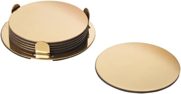 Brikker med holder messingfarge 6-pakning størrelse 3,3\"
