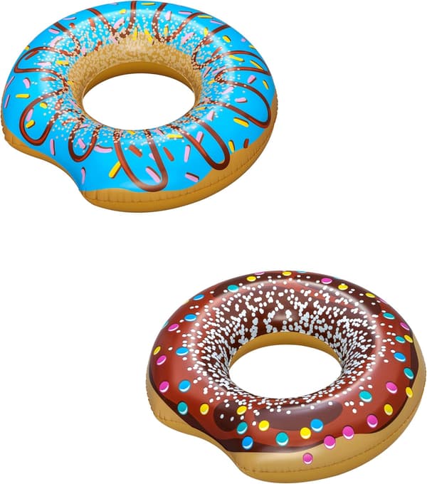 Badrring munk diameter 107 cm tvåpack (choklad + blå)