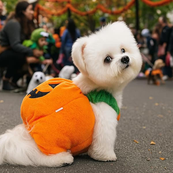 Sødt græskarkostume til små hunde og katte, til kæledyr, cosplay, fotoshoot. M