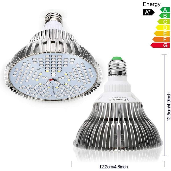 300W E27 Fullspektrum LED Växtlampa Inomhus Växtbelysning för Växthus Trädgård