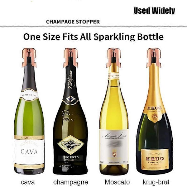 Champagne Propper med Champagne Saver i Rustfrit Stål