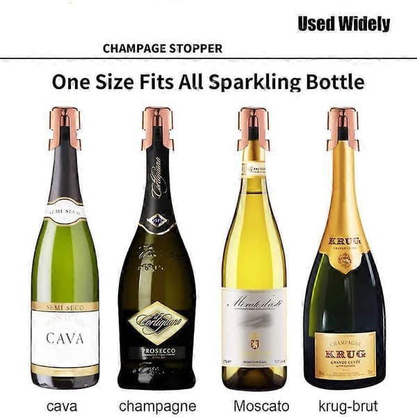 Champagnekorker med Champagnekork i rustfritt stål