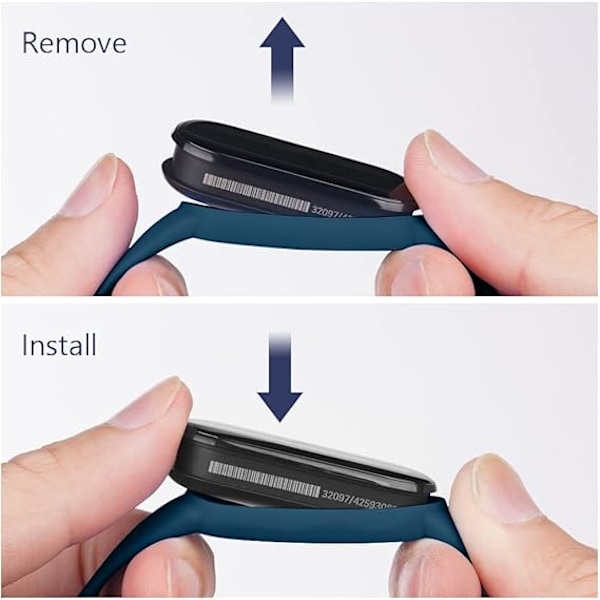 Erstatningsrem Kompatibel med Xiaomi Mi Band 4/Mi Band 3, 3 stk. Justerbar Sportsrem i Silikon Svart + Grå + Midnattsblå