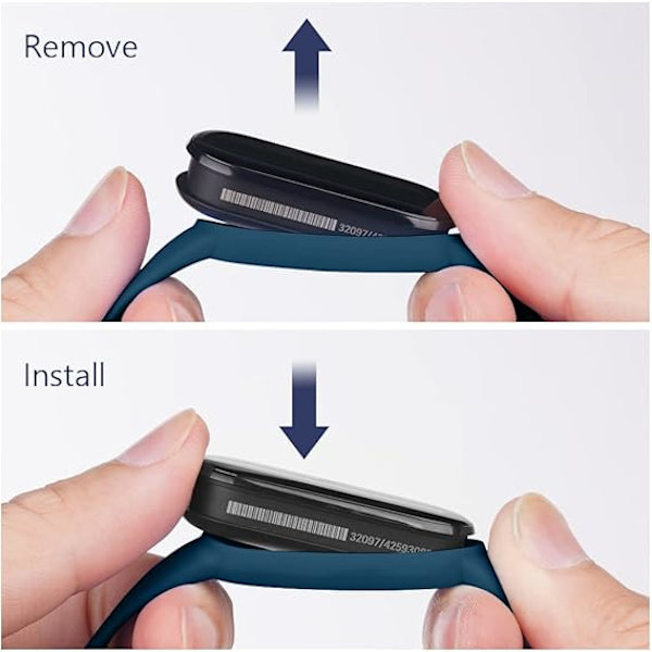 Rem för Xiaomi Mi Band 4/Mi Band 3, 3 st justerbart sportarmband i silikon, svart + grå + midnattsblå