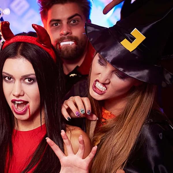 Halloween Press-On Neglesæt, 24 Genanvendelige Manicure Tips