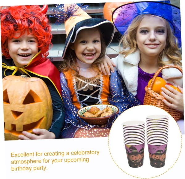 30 engangspapirkopper, perfekte til Halloween.