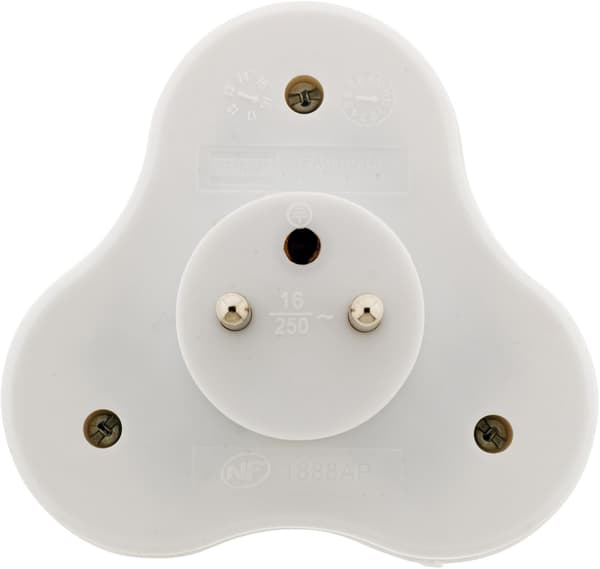 Triplite 3x16A trekantig grenuttag - vit (2-pack)