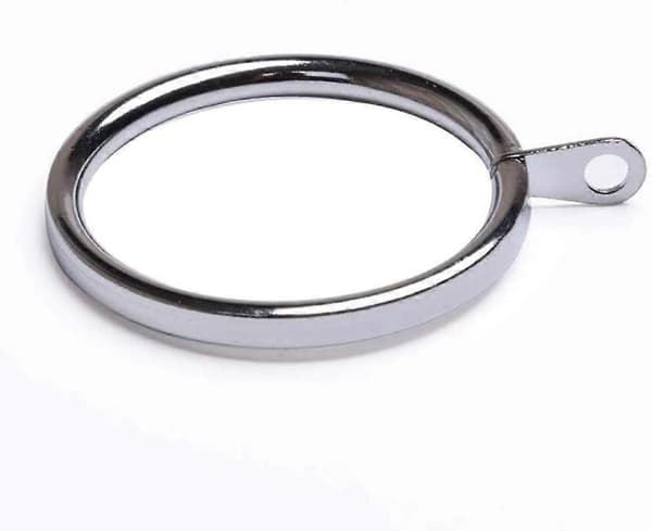 20-pack 45 mm silverfärgade gardinring med fasta öljetter, stora kraftiga runda dekorativa draperistångsringar (45 mm)