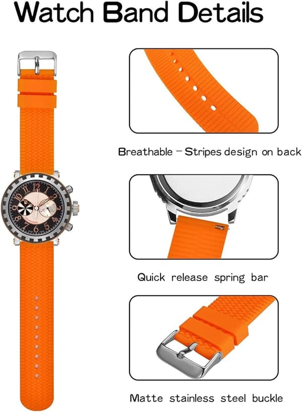 Driven Silikonarmband 22mm Snabbspänne Armbandsbyte