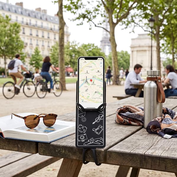Flyreisetilbehør: Fleksibel telefonholder, Fleksibelt nettbrettstativ for skrivebord, seng