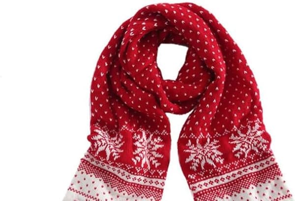 Jule skjerf Varmt skjerf Unisex Elastisk skjerf Jul reinsdyr snøfnugg skjerf for menn og kvinner