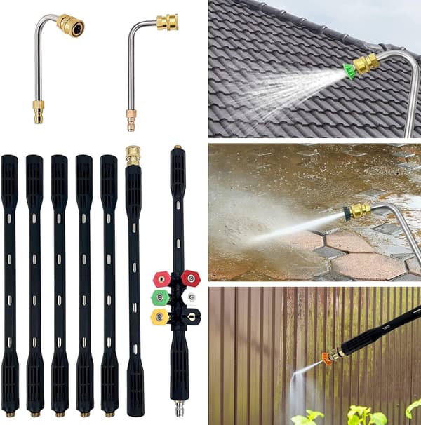 Dobbeltfunktionel undervognsrenser, 40 cm, kan bruges som overfladerenser til højtryksrensere.