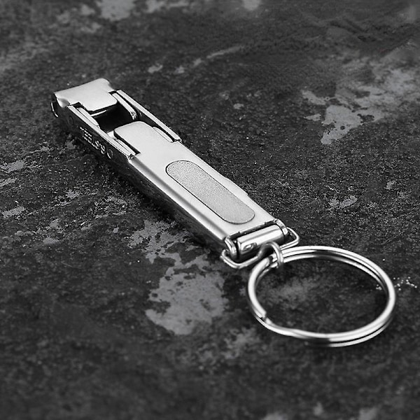 1 stk. Sammenleggbar Ultratynn Bærbar Negleklipper i Rustfritt Stål Tåneglklipper Saks Manikyr Pedikyr Verktøy Fingernegl