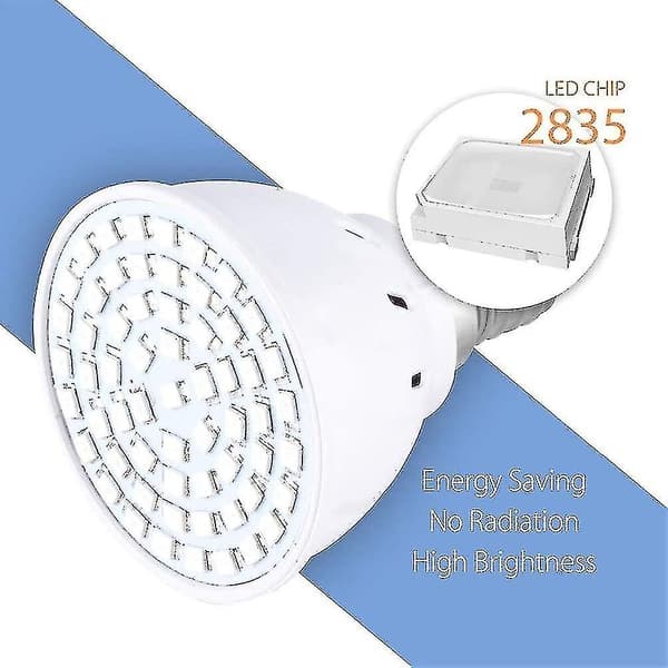 60 LED Fullspektrum Växtlampor 220V Kompatibla Med Inomhusväxter, gu10