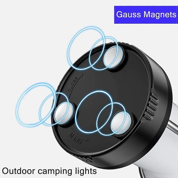 Oppladbar solcelle-campinglykt, vanntett LED-campinglys batteridrevet med 4 lysmoduser, 3700 mAh C-stil