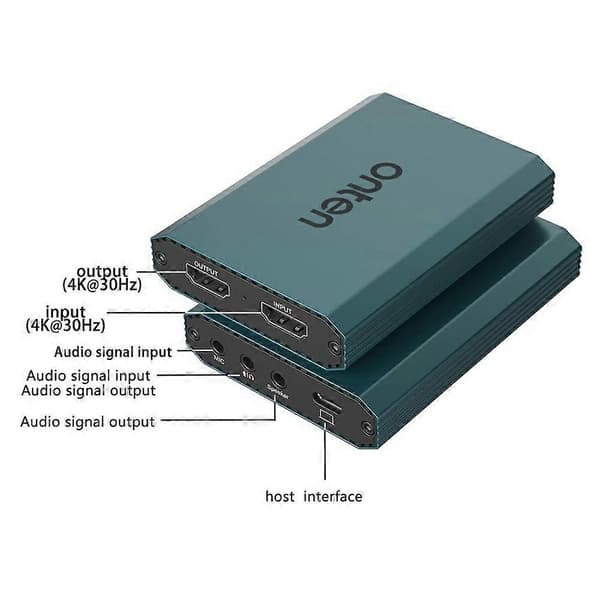 ONTEN OTN-332 4K 30FPS Video Capture Card HD Input Output 3.5mm Lyd Input Output Adapter