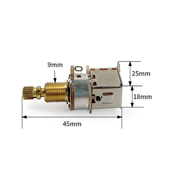 1st Guitar Push/Push Potentiometer Kort Axel Push Push Potentiometer Elektrisk Gitarr Pot A500k F