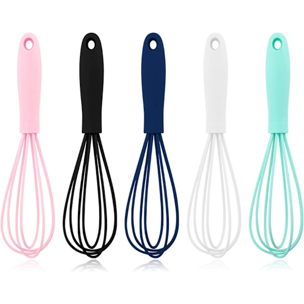 Silikonvisp, Wisk köksredskap, 5 st silikonvispar för matlagning, hög värmebeständighet upp till 500°F non-stick köksredskap