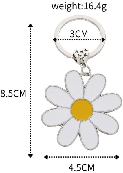 Söt Tusensköna Nyckelring Väskberlock Blommig Berlock för Plånboksnycklar Metall