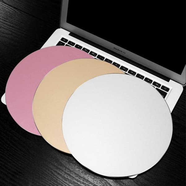 Metall Musematte 8.66-tommers Musematte med Sklisikker (Rund, Rosegull)