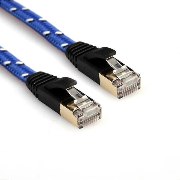 1,8 m Vevd mønster CAT-7 10 Gigabit Ethernet Flat Patch-kabel