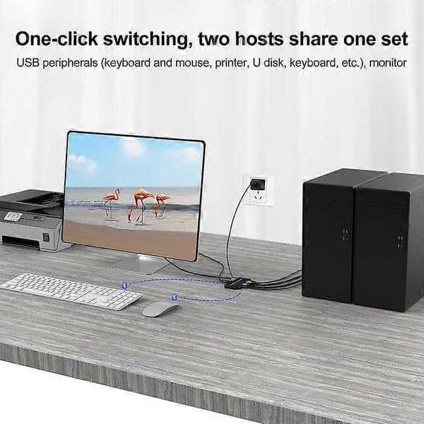 2 Port 8K HDMI KVM Switch 2 ind 1 ud 8K@60Hz 4K@120Hz