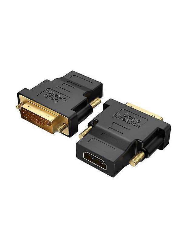DVI till HDMI Adapter, 2-pack Bi-Directionell DVI Hane till HDMI Hona