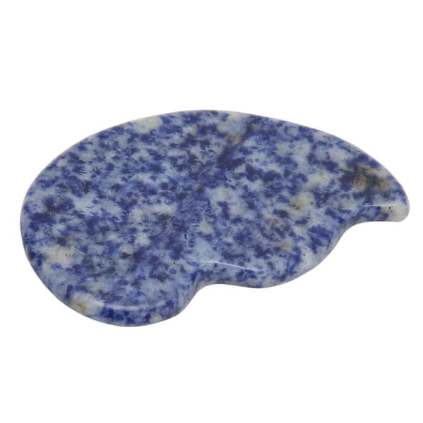 Gua Sha-bräda Naturlig Blå Jade Sten Ansikts Gua Sha-verktyg för SPA Akupunkturterapi