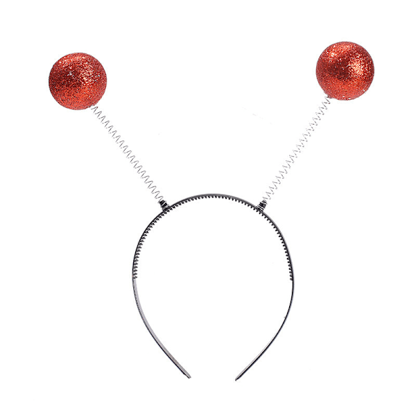 Hopeiset Alien Glitter Ball Boppers -asuste