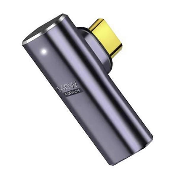 Magnetisk USB4 Type-C Front Elbow Converter 40Gbps 140W 5A Snabbladdning OTG Adapter
