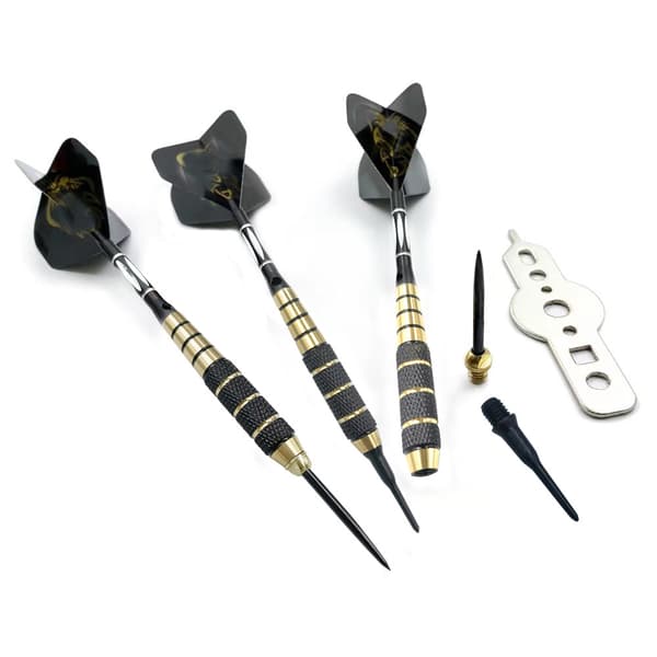 6-pack Professionella Stålspets-Darts - 3x 22g + 3x 24g Mässingstuber