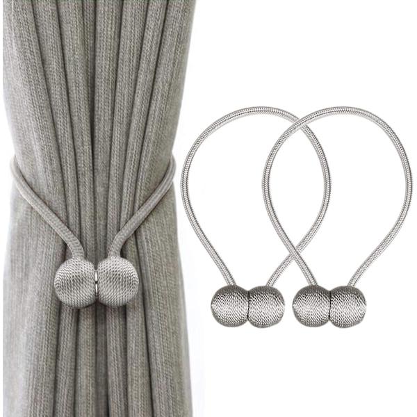 Magneettiset verhonpidikkeet, verhosoljet, sidontanauha, 2 kpl kotiin, toimistoon, koristeeksi Light gray