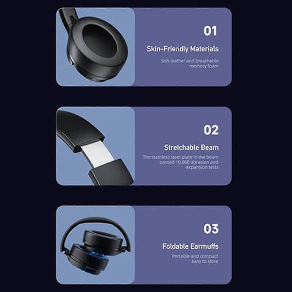 Typ A AWEI A780 Pro Trådlöst Bluetooth Gaming Headset 3.5mm AUX Kabelansluten Hörlur