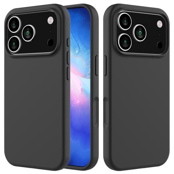 iPhone 18 Pro / 17 Pro Cover Flydende Silikone - Sort