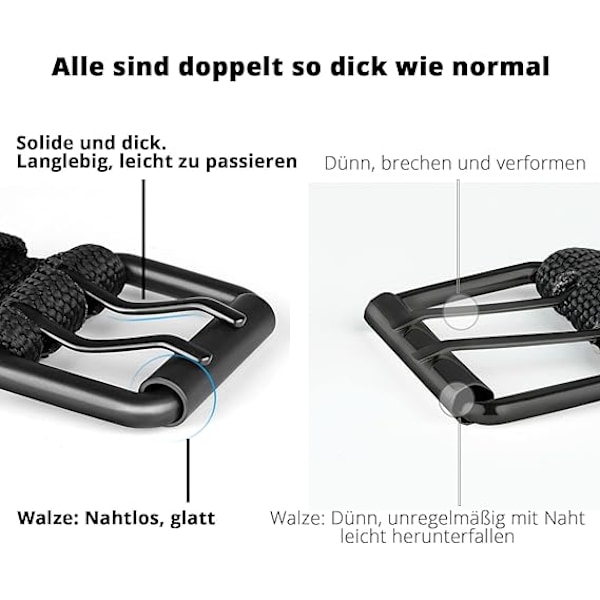 Plus Size Herrbälte 120 cm Nylonväv Dubbelögla Bälte för Herrar Kvinnor Unisex Svart