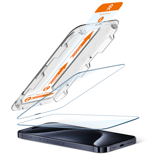 2-pakning iPhone 16 Skjermbeskytter - Herdet Glass | [Automatisk Installering] - Boblefri og Støvfri 16 iphone 16