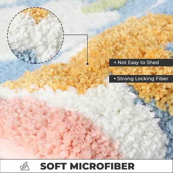 Badeværelsesmåtte Antislip Bademåtte Ekstra Absorberende og Blød Mikrofiber Badetæppe til Døren, Badeværelset og Soveværelset