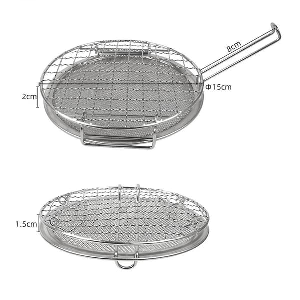 Mini Grillrist for Utendørs, Bærbar, Sammenleggbar, Multifunksjonell, BBQ-nett, Campingutstyr